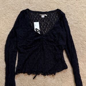 Kimchi Blue Black Lace Blouse